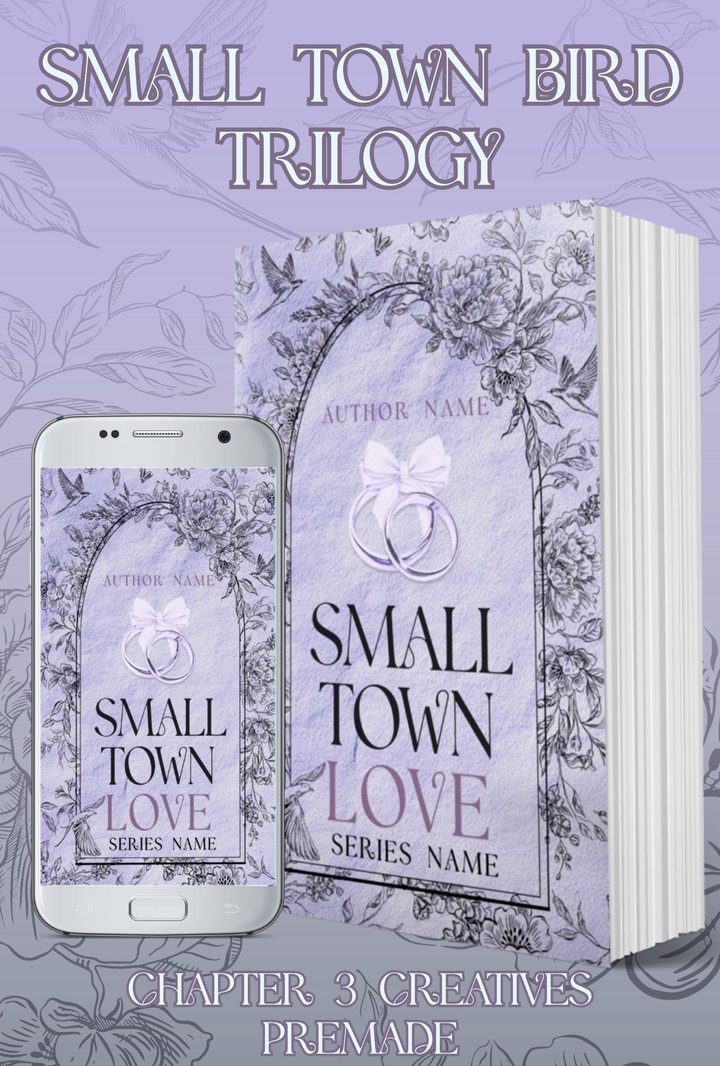 Small Town Heart premade trilogy cover in pink, watermarked by Chapter 3 Creatives