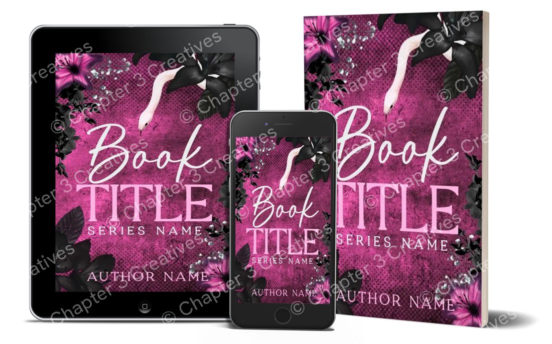 Premade trilogy cover in pink, watermarked by Chapter 3 Creatives