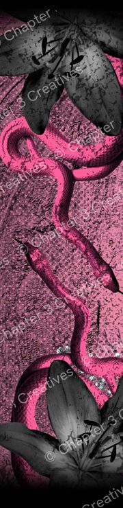 Sprayed edge art in pink