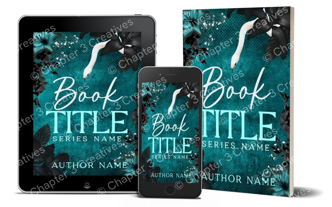Premade trilogy cover in green, watermarked by Chapter 3 Creatives